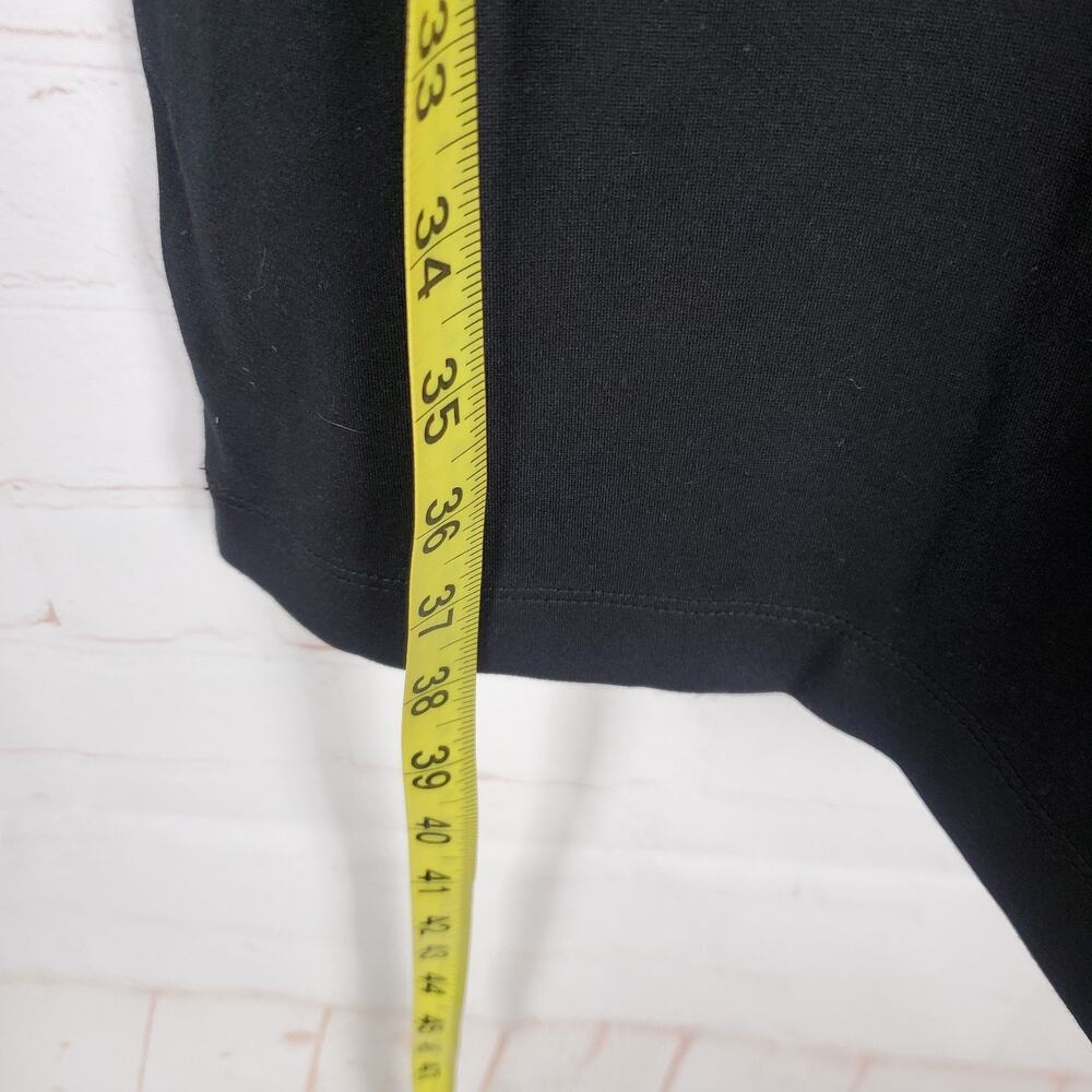 J McLaughlin Letty Dress Sz M Black Tiered Bell Sleeve Bainbridge Cloth Stretch - Picture 14 of 14